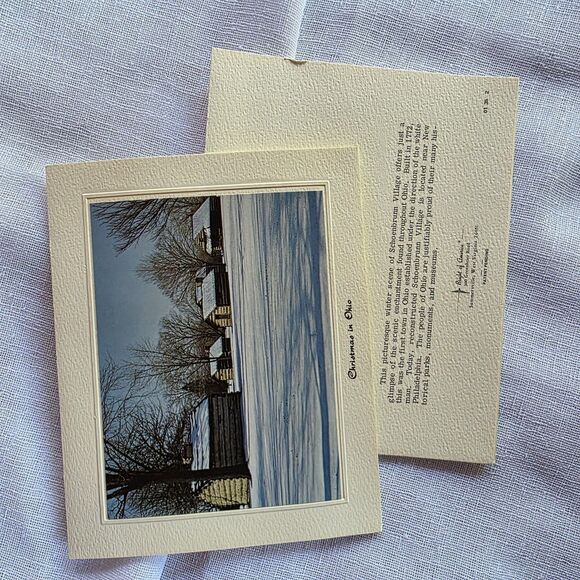 Vtg Bright of America 12 Christmas In Ohio Cards Stationary w Envelopes, Box - Picture 13 of 16